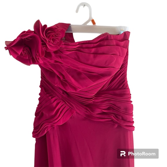 Dark Red Bridesmaid Dress - Picture 3 of 4